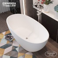 Pensen Item 8801 59inch composite stone freestanding resin bathtub price